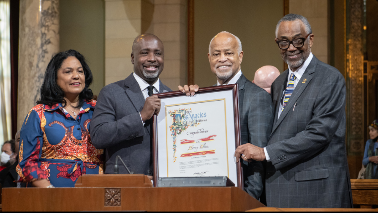 President Elam Honored in Los Angeles City Council African